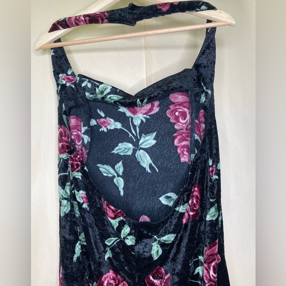 Vintage y2k Frederick’s of Hollywood Crushed Velvet Sweetheart HalterDress Sz 3X - Picture 5 of 10